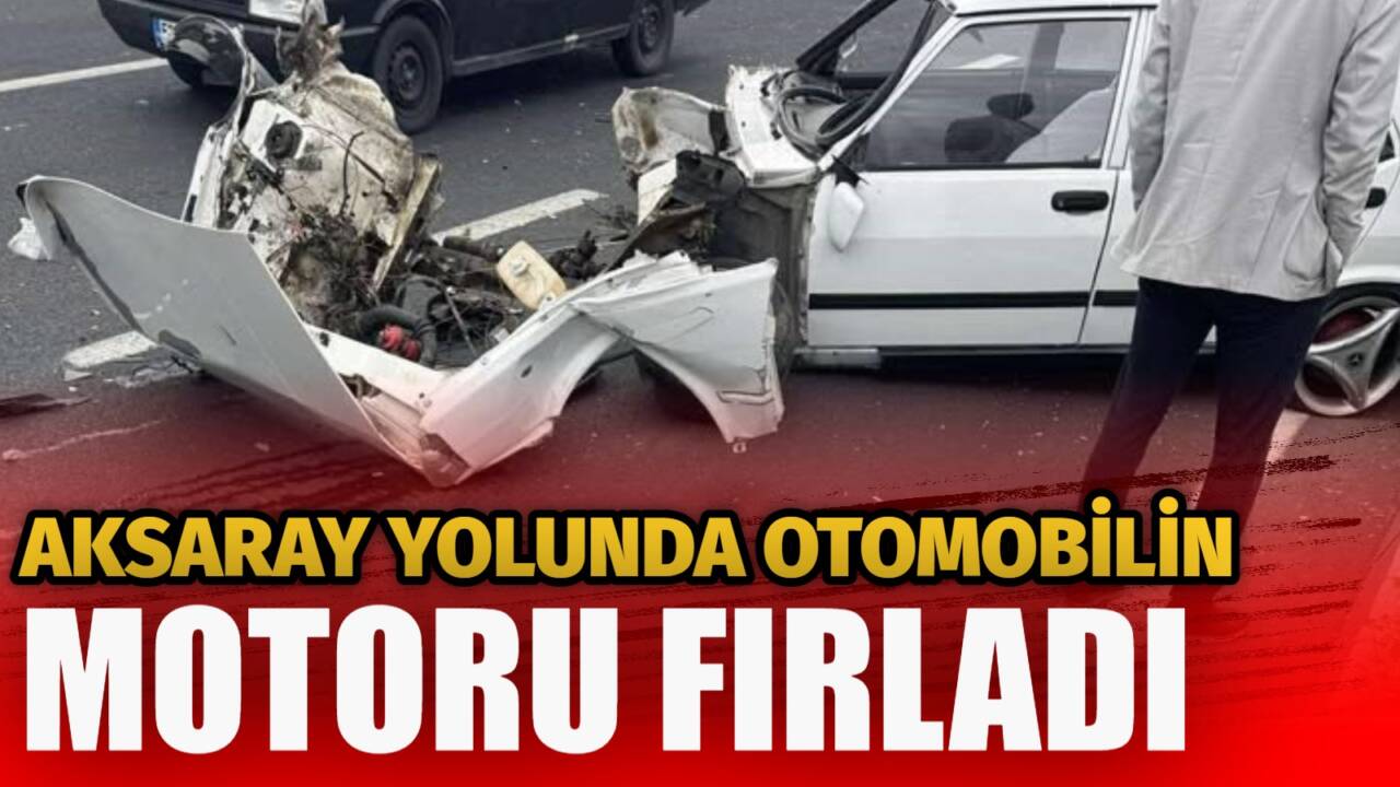 Nevşehir’de yaşanan kazada kontrolden çıkan Tofaş marka otomobil orta refüjde