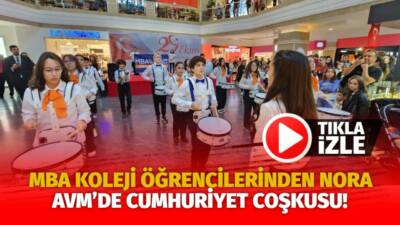 MBA Koleji öğrencileri, 29 Ekim kutlamaları kapsamında Nora AVM’de düzenledikleri