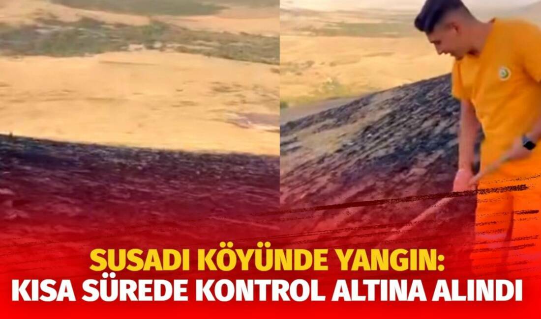 Aksaray’ın Susadı köyünde meydana gelen yangına Orman Genel Müdürlüğü ekiplerinin