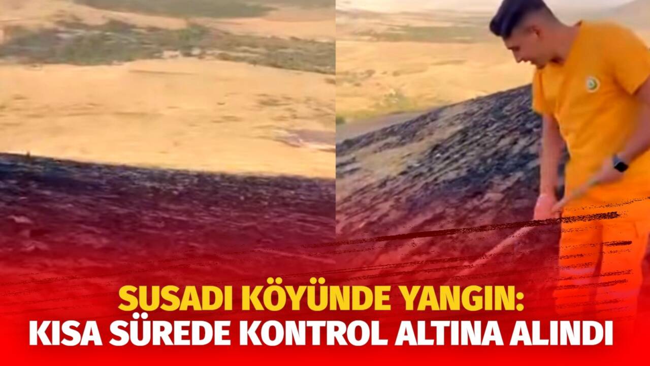 Aksaray’ın Susadı köyünde meydana gelen yangına Orman Genel Müdürlüğü ekiplerinin