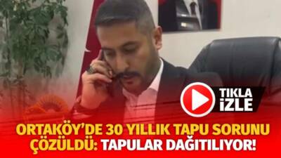 Ortaköy Belediye Başkanı Ahmet Koyuncu, 30 yılı aşkın süredir beklenen
