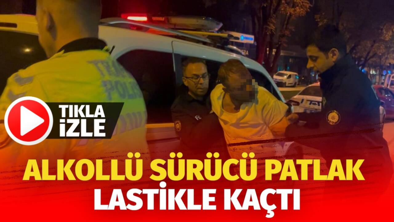 Bursa’nın merkez Osmangazi ilçesinde yaşanan olayda patlak lastikle polisten kaçmaya