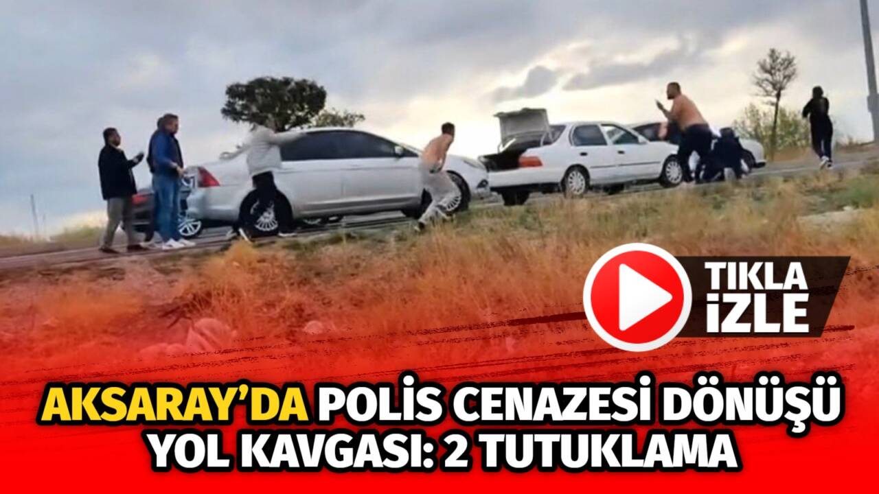 Polis memuru cenazesinden dönen konvoyla çıkan yol verme kavgasında gözaltına
