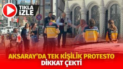 Ankara Caddesi’nde bir kadın, uyuşturucudan ekonomiye birçok konuyu bağırarak protesto