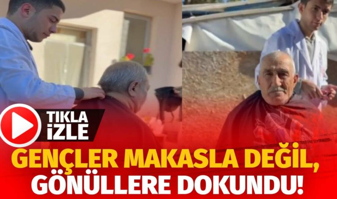 Aksaray’da MESEM öğrencileri, yaşlı ve engelli vatandaşlara kuaförlük hizmeti vererek
