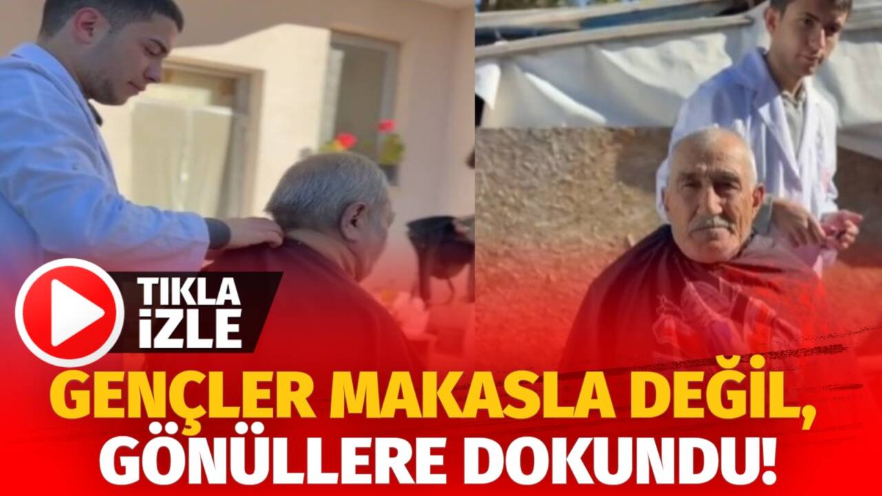 Aksaray’da MESEM öğrencileri, yaşlı ve engelli vatandaşlara kuaförlük hizmeti vererek