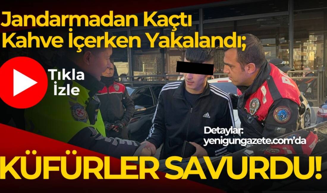 Zengen’den Aksaray’a gelen sürücü jandarmanın dur ihtarına uymadı. Sürücü kafede