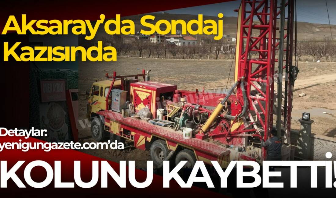 Eskil’in Hürriyet Mahallesi’nde tarlada sondaj yapan kişi makineye kolunu kaptırarak