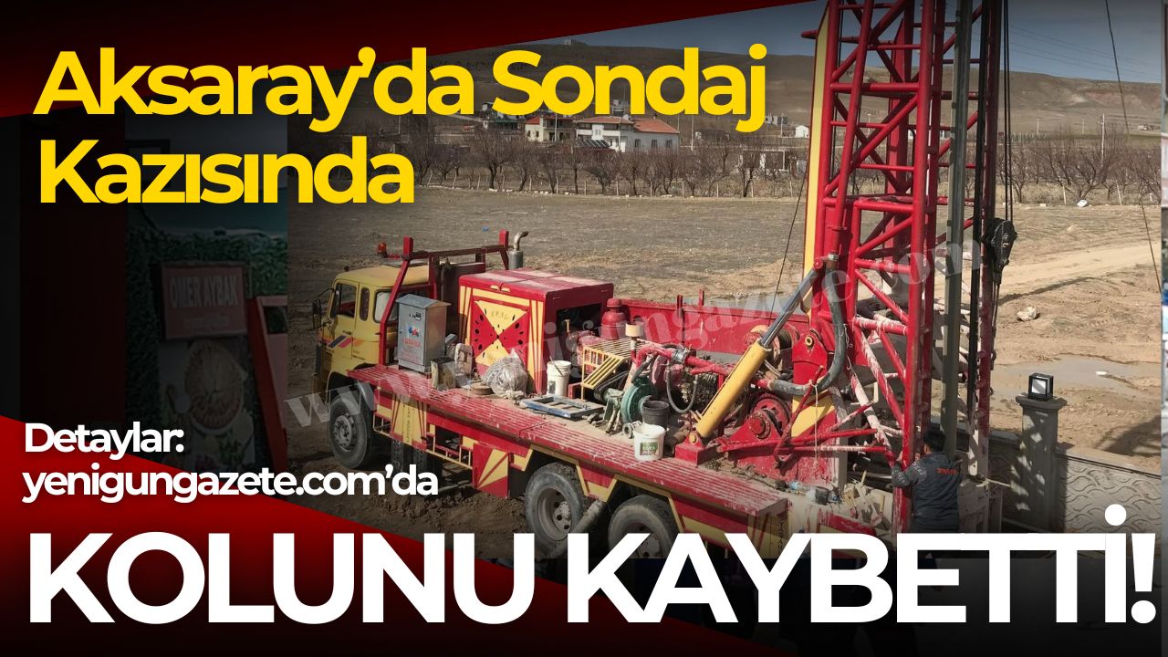 Eskil’in Hürriyet Mahallesi’nde tarlada sondaj yapan kişi makineye kolunu kaptırarak