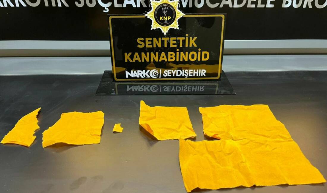 Konya’da Seydişehir Narkotik Suçlarla Mücadele Büro Amirliği ekipleri tarafından ilçe