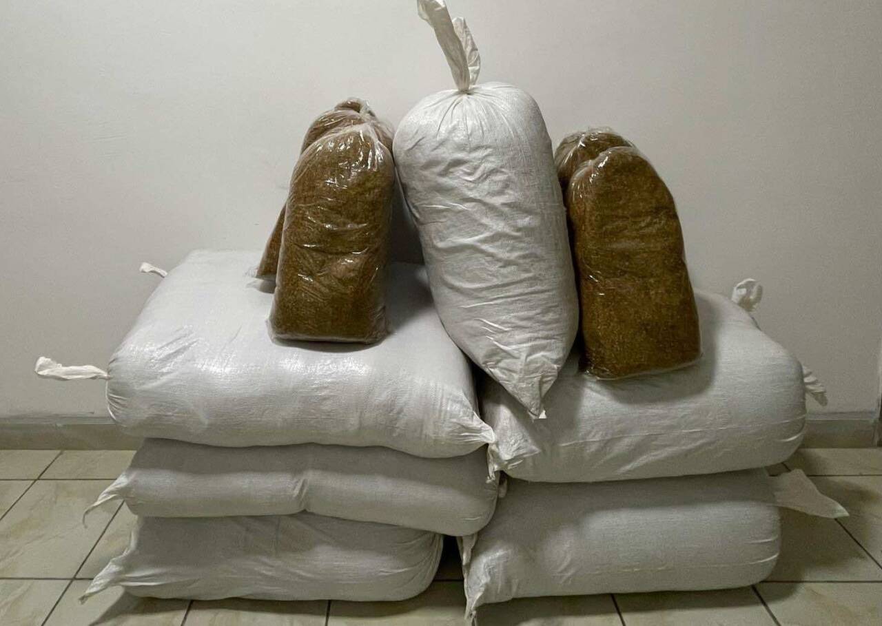 Kırşehir'de İl Jandarma Komutanlığı tarafından durdurulan yolcu otobüsünde 230 kilogram