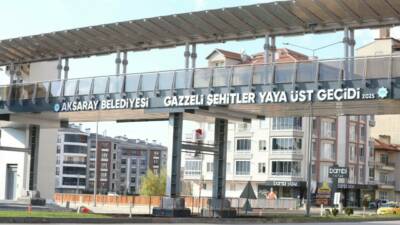 Aksaray Belediyesinin yapımını tamamladığı E-90 Karayolu üzerinde Aksaray Belediyesi Gazzeli