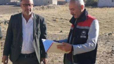 Aksaray İl Tarım ve Orman Müdürlüğü ekipleri, gelen mera işgali