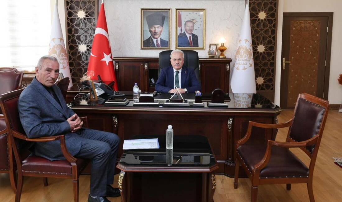 Aksaray Valisi Mehmet Ali Kumbuzoğlu, Taşpınar Belediye Başkanı İsmail Yılmaz’ı