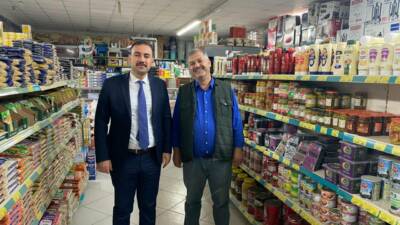Sultanhanı Kaymakamı Bilal Göksun, ilçe genelinde faaliyet gösteren esnafları ziyaret