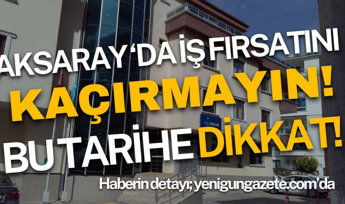 İŞKUR Aksaray İl Müdürlüğü, TekLezzet firması için gıda mühendisi ve
