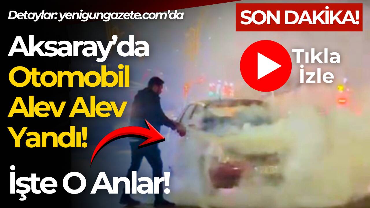 Taşpazar caddesinde seyir halindeki araç alev aldı, sürücü ve çevredekiler