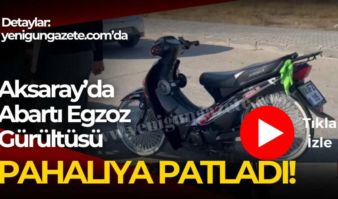 Yeni Sanayi Bölgesi’nde durdurulan motosiklette abartı egzoz tespit edildi; sürücüye
