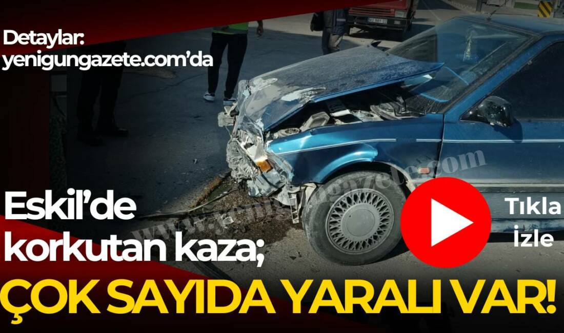 Eskil’de korkutan kaza; Çok sayıda yaralı var! Eskil’de meydana gelen trafik kazasında 5 kişi yaralandı. Olay yerine