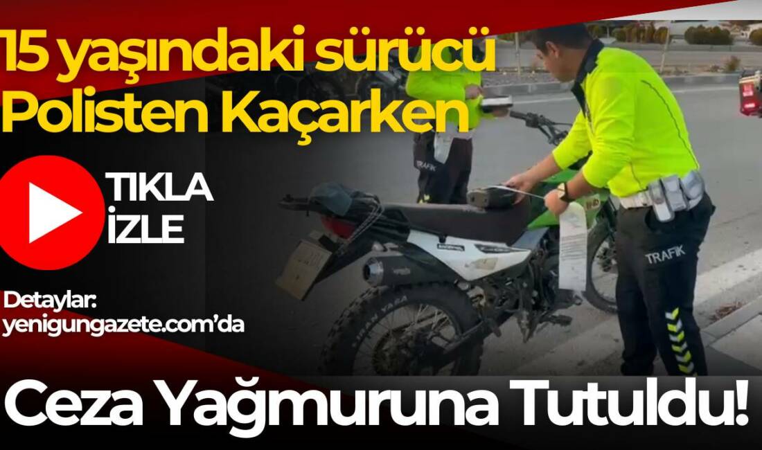 Polisin “dur” ihtarına uymayan 15 yaşındaki motosikletli genç, ters şeritten