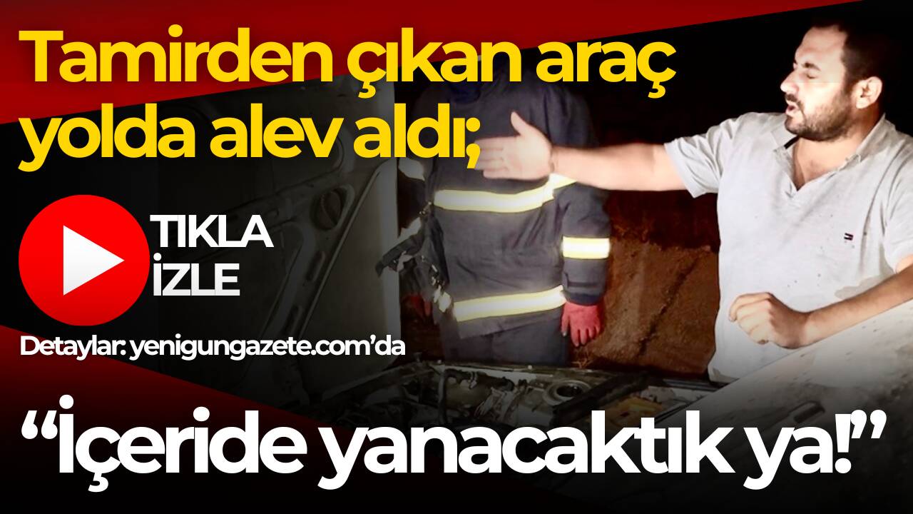 Aksaray-Adana yolu 22. km’de seyir halindeki araç, sürücünün fark etmesiyle