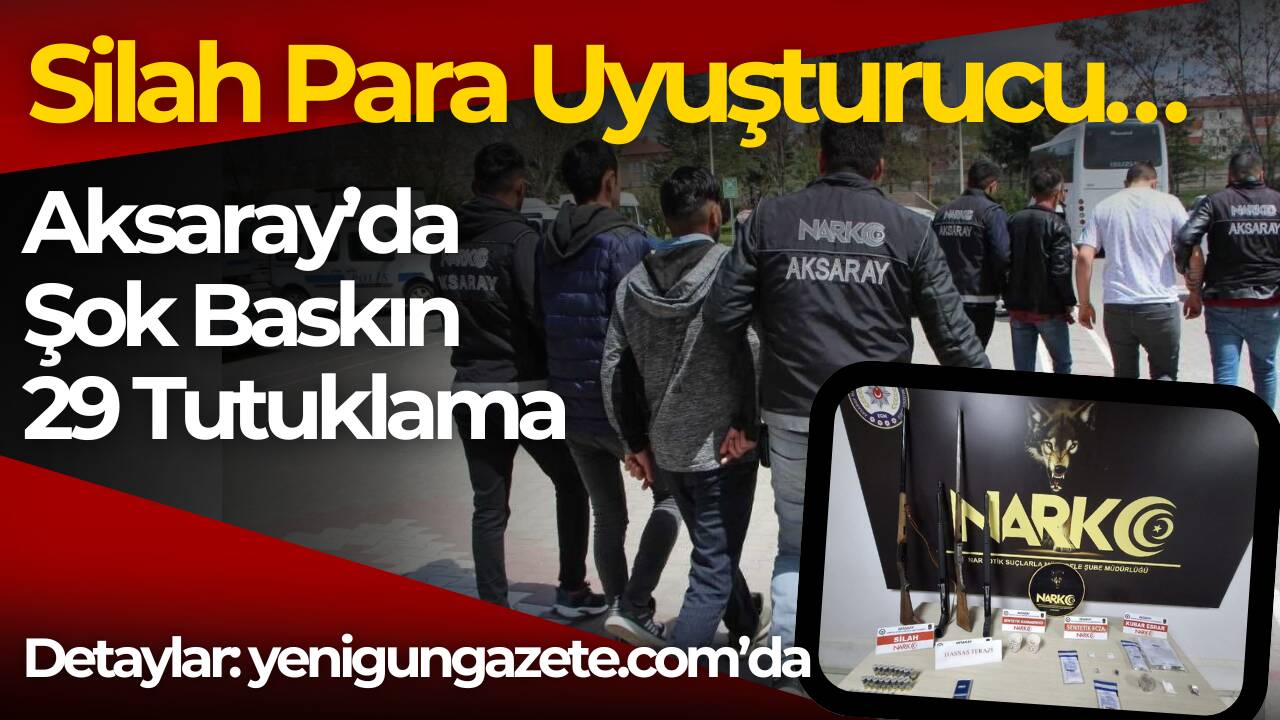 Aksaray Emniyeti’nin geniş çaplı uyuşturucu operasyonunda çok sayıda madde ve