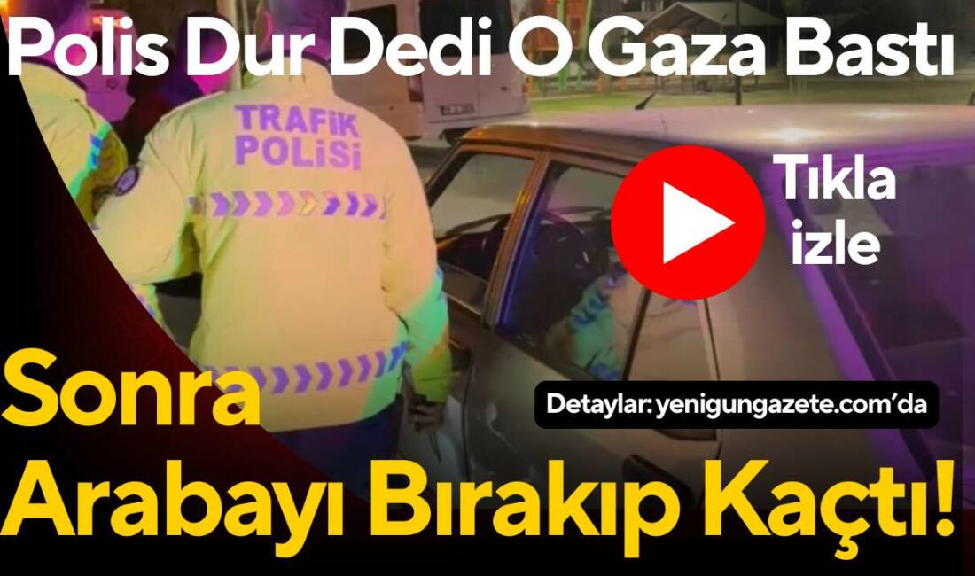 Aksaray’da polisin “dur” ihtarına uymayan sürücü, diref attığı araçtan inip
