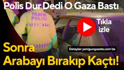 Aksaray’da polisin “dur” ihtarına uymayan sürücü, diref attığı araçtan inip