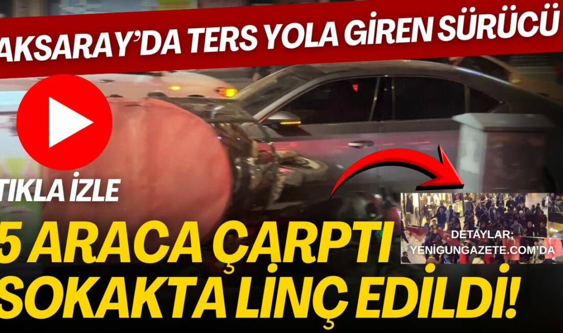 Hamidiye Mahallesi Atatürk Bulvarı’nda ters yola giren sürücü 5 araca