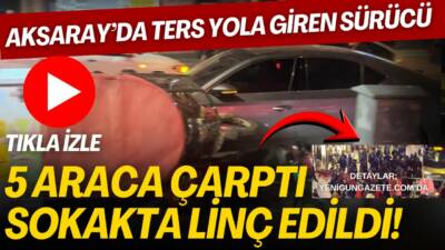 Hamidiye Mahallesi Atatürk Bulvarı’nda ters yola giren sürücü 5 araca