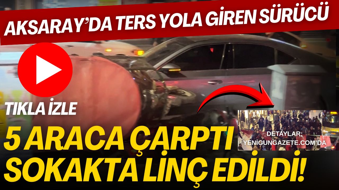 Hamidiye Mahallesi Atatürk Bulvarı’nda ters yola giren sürücü 5 araca