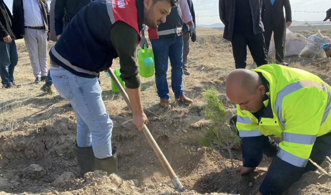 Ağaçören’de 11 Kasım Milli Ağaçlandırma Günü dolayısıyla doğaya can veren