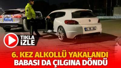 Bursa'nın İnegöl ilçesinde polis ekiplerinin durdurduğu otomobilin sürücü 6. kez