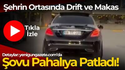 Aksaray'da drift ve makas atarak yoluna devam eden sürücüye toplam