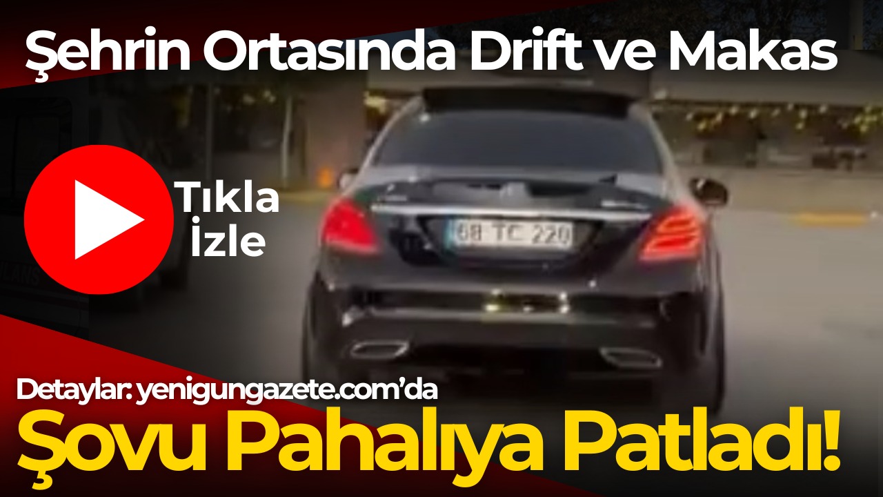 Aksaray'da drift ve makas atarak yoluna devam eden sürücüye toplam