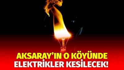 MERAM Elektrik Dağıtım Şirketi tarafından yapılan açıklama kapsamında Aksaray’ın bazı