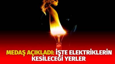 MERAM Elektrik Dağıtım Şirketi tarafından yapılan açıklama kapsamında Aksaray’ın bazı