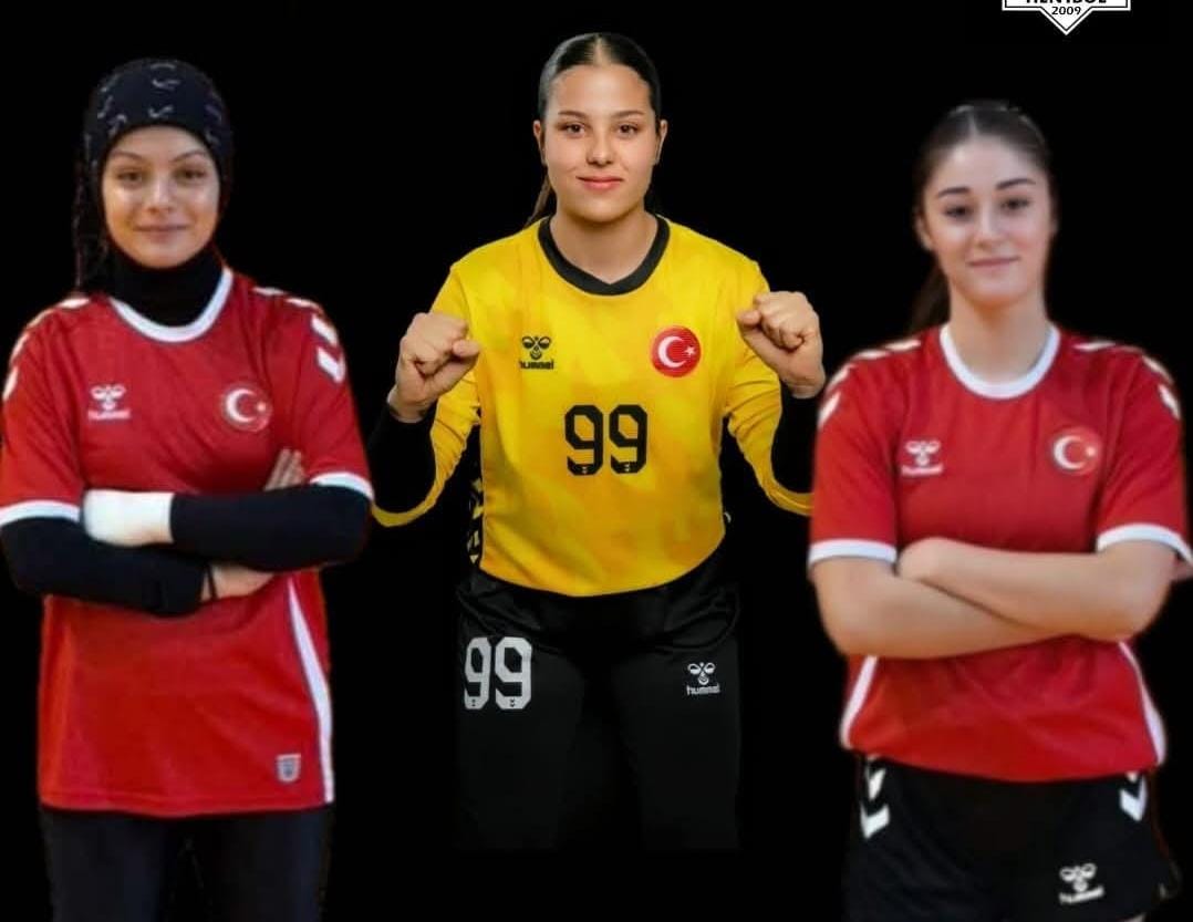 Aksaray Belediyespor Hentbol Takımı alt yapısından üç genç sporcu, U-17