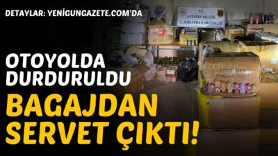 Aksaray’da jandarma ekipleri, otoyolda durdurdukları araçta 3 milyon TL değerinde
