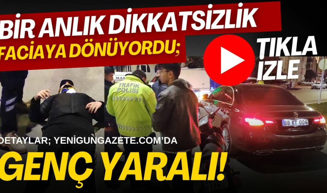 Atatürk Bulvarı’nda otomobille çarpışan motosikletteki yolcu yaralandı, hastaneye kaldırıldı.