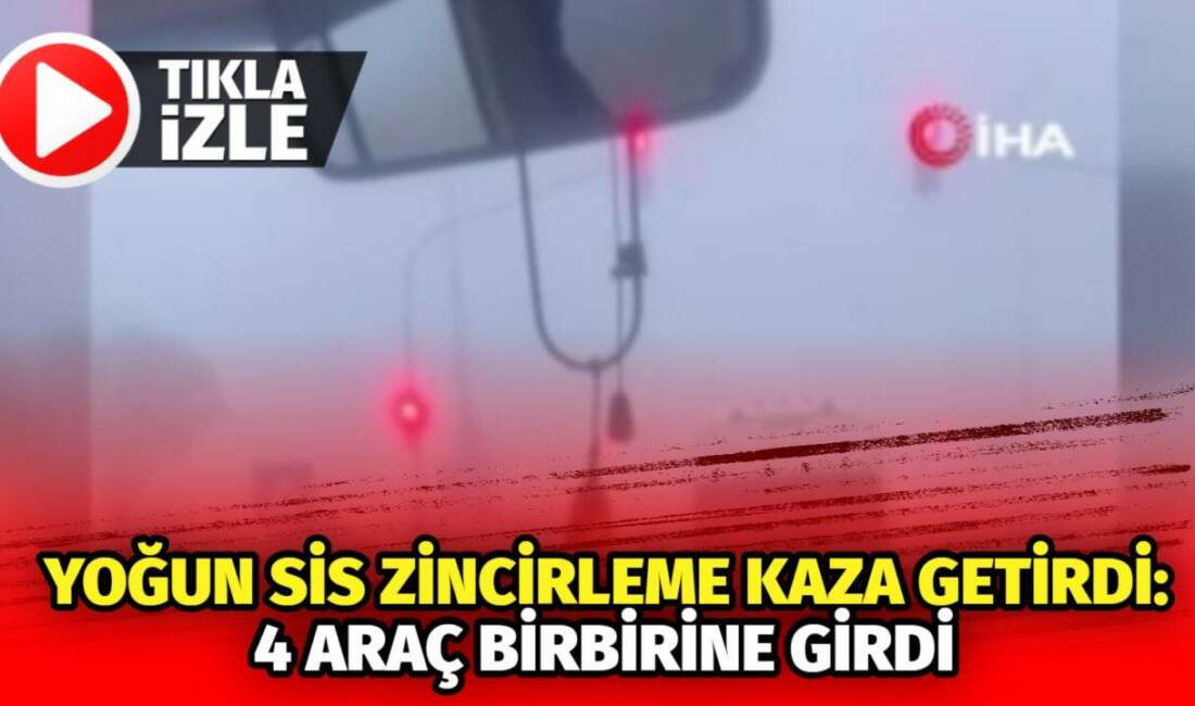 Ankara’nın Akyurt ilçesinde yaşanan olayda Büğdüz Kavşağında yoğun sis sebebiyle