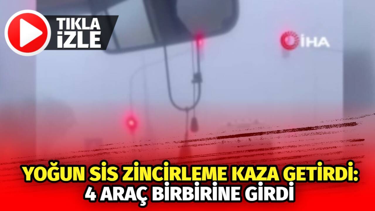 Ankara’nın Akyurt ilçesinde yaşanan olayda Büğdüz Kavşağında yoğun sis sebebiyle