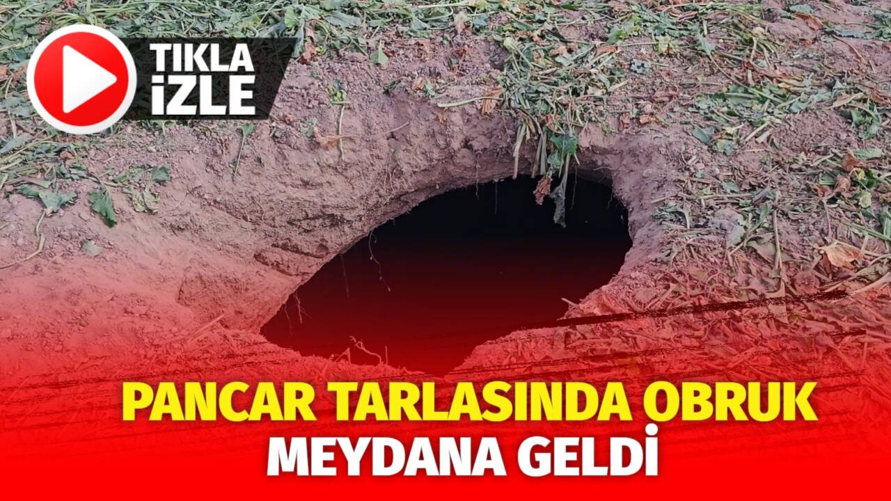 Sultanhanı ilçesinde yaşanan olayda, pancar tarlasında yaklaşık 2 metre çapında