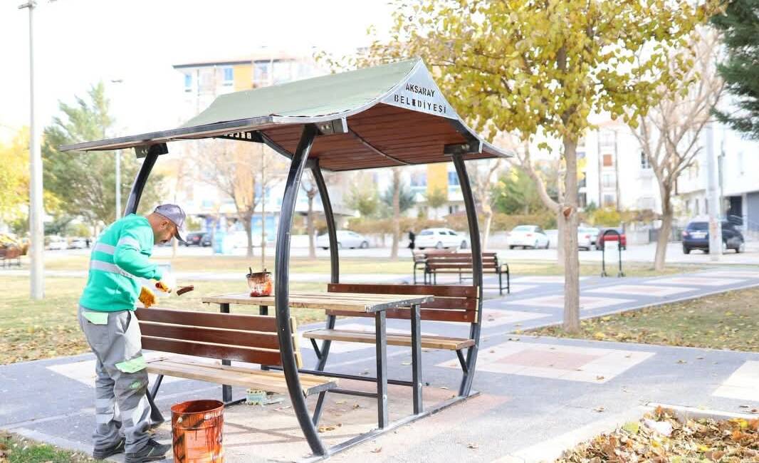 Aksaray Belediyesi, Paşacık Mahallesi’ndeki parklarda yürüttüğü yenileme çalışmalarıyla kamelyaları daha