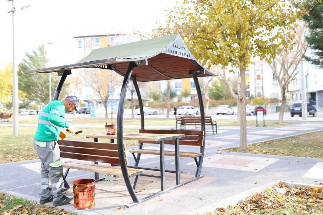 Aksaray Belediyesi, Paşacık Mahallesi’ndeki parklarda yürüttüğü yenileme çalışmalarıyla kamelyaları daha