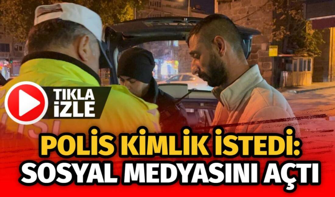 Kayseri'de polis ekipleri alkollü sürücüye kimlik talebinde bulunmasının ardından sürücü
