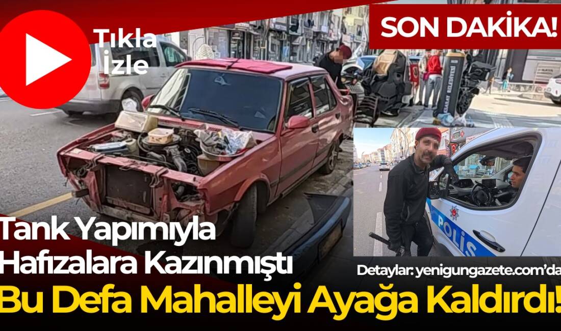 Aksaray'da caddeyi sanayi dükkanına çeviren, kaporta tamiri yaparak gürültüye neden