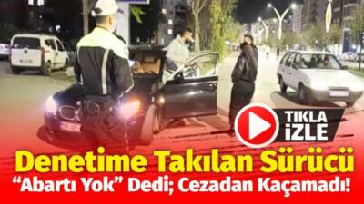 Atatürk Bulvarı’ndaki uygulamada durdurulan aracın sürücüsüne abartı egzoz gerekçesiyle 9