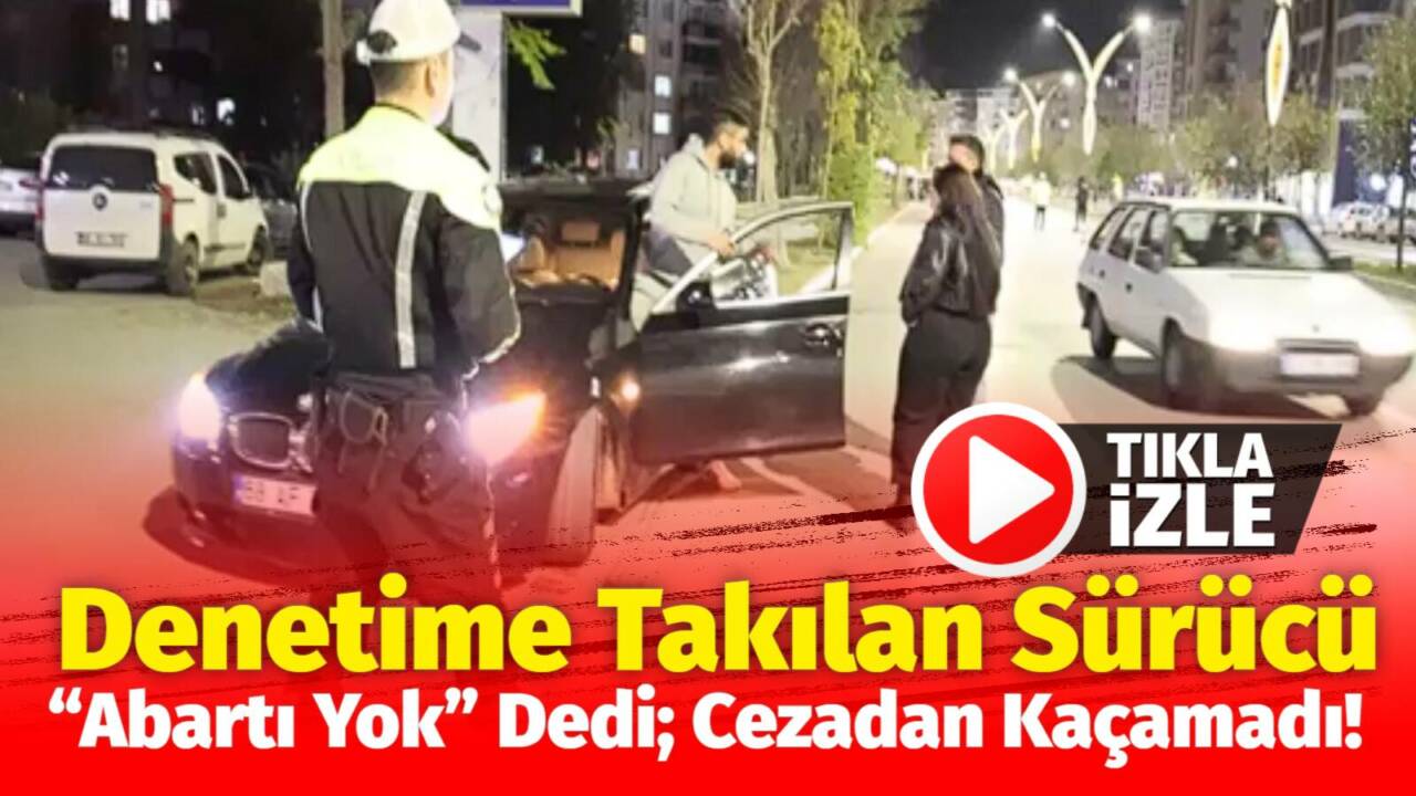 Atatürk Bulvarı’ndaki uygulamada durdurulan aracın sürücüsüne abartı egzoz gerekçesiyle 9