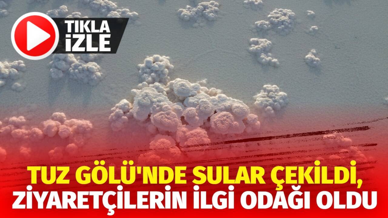 Aksaray’ın Eskil ilçesi sınırlarında bulunan Tuz Gölü'nde suların çekilme başlamasının